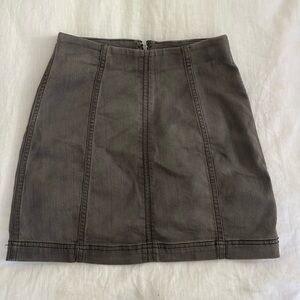 Grey Denim Free People Skirt